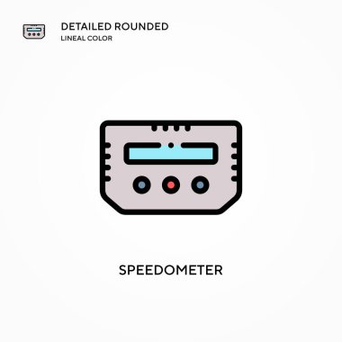 Hız göstergesi vektör simgesi. Modern vektör illüstrasyon kavramları. Düzenlemesi ve kişiselleştirmesi kolay.