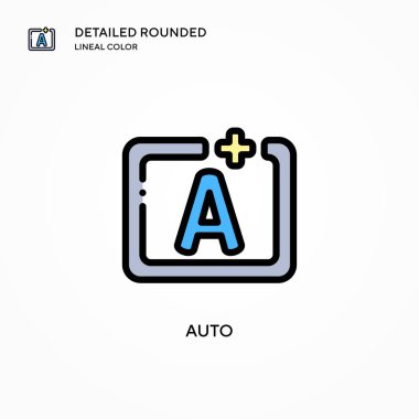 Otomatik vektör simgesi. Modern vektör illüstrasyon kavramları. Düzenlemesi ve kişiselleştirmesi kolay.