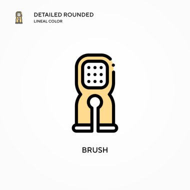 Fırça vektör simgesi. Modern vektör illüstrasyon kavramları. Düzenlemesi ve kişiselleştirmesi kolay.