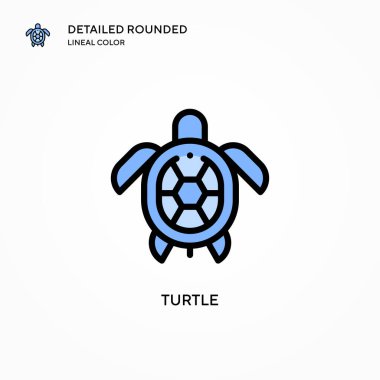 Kaplumbağa vektör simgesi. Modern vektör illüstrasyon kavramları. Düzenlemesi ve kişiselleştirmesi kolay.