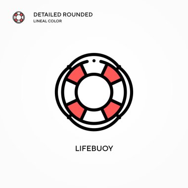 Lifebuoy vektör simgesi. Modern vektör illüstrasyon kavramları. Düzenlemesi ve kişiselleştirmesi kolay.