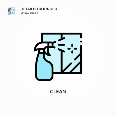 Temiz vektör simgesi. Modern vektör illüstrasyon kavramları. Düzenlemesi ve kişiselleştirmesi kolay.