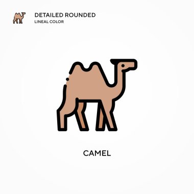 Deve vektör simgesi. Modern vektör illüstrasyon kavramları. Düzenlemesi ve kişiselleştirmesi kolay.