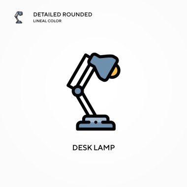 Masa lambası vektör simgesi. Modern vektör illüstrasyon kavramları. Düzenlemesi ve kişiselleştirmesi kolay.