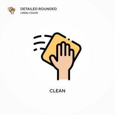 Temiz vektör simgesi. Modern vektör illüstrasyon kavramları. Düzenlemesi ve kişiselleştirmesi kolay.