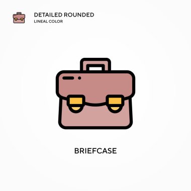 Evrak çantası vektör simgesi. Modern vektör illüstrasyon kavramları. Düzenlemesi ve kişiselleştirmesi kolay.