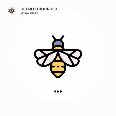 Arı vektör simgesi. Modern vektör illüstrasyon kavramları. Düzenlemesi ve kişiselleştirmesi kolay.