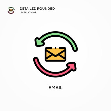 E- posta vektör simgesi. Modern vektör illüstrasyon kavramları. Düzenlemesi ve kişiselleştirmesi kolay.