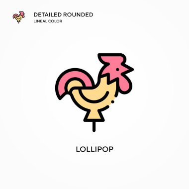 Lolipop vektör simgesi. Modern vektör illüstrasyon kavramları. Düzenlemesi ve kişiselleştirmesi kolay.