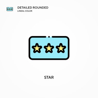 Yıldız vektör simgesi. Modern vektör illüstrasyon kavramları. Düzenlemesi ve kişiselleştirmesi kolay.