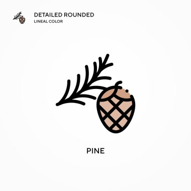 Çam vektör simgesi. Modern vektör illüstrasyon kavramları. Düzenlemesi ve kişiselleştirmesi kolay.