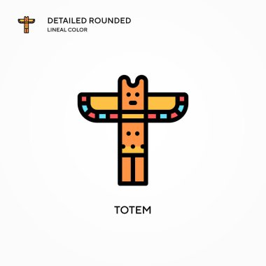 Totem vektör simgesi. Modern vektör illüstrasyon kavramları. Düzenlemesi ve kişiselleştirmesi kolay.