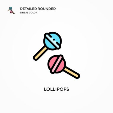 Lolipop vektör simgesi. Modern vektör illüstrasyon kavramları. Düzenlemesi ve kişiselleştirmesi kolay.