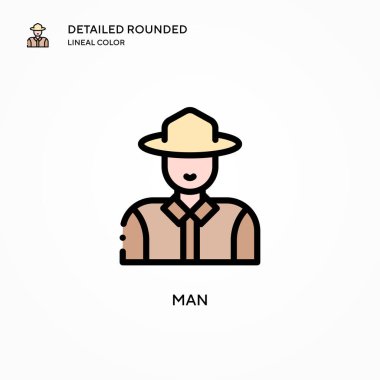 İnsan vektör simgesi. Modern vektör illüstrasyon kavramları. Düzenlemesi ve kişiselleştirmesi kolay.