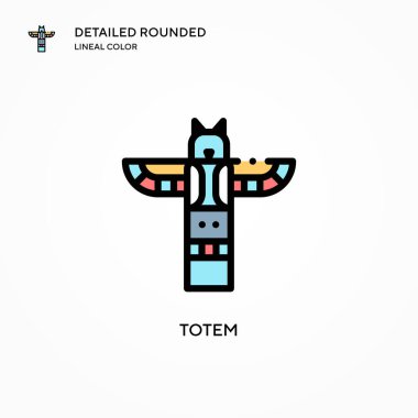 Totem vektör simgesi. Modern vektör illüstrasyon kavramları. Düzenlemesi ve kişiselleştirmesi kolay.