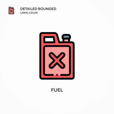 Yakıt vektör simgesi. Modern vektör illüstrasyon kavramları. Düzenlemesi ve kişiselleştirmesi kolay.
