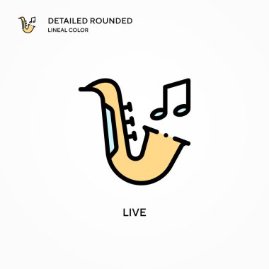 Canlı vektör simgesi. Modern vektör illüstrasyon kavramları. Düzenlemesi ve kişiselleştirmesi kolay.