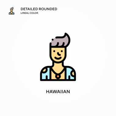 Hawaii vektör simgesi. Modern vektör illüstrasyon kavramları. Düzenlemesi ve kişiselleştirmesi kolay.