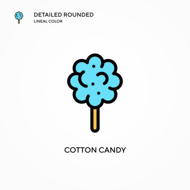 Pamuk helva ikonu. Modern vektör illüstrasyon kavramları. Düzenlemesi ve kişiselleştirmesi kolay.