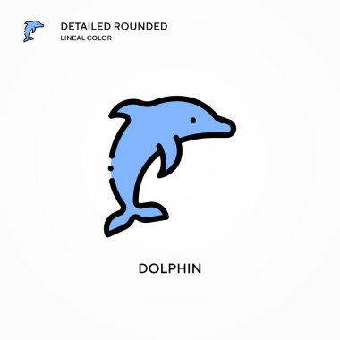 Yunus vektör simgesi. Modern vektör illüstrasyon kavramları. Düzenlemesi ve kişiselleştirmesi kolay.