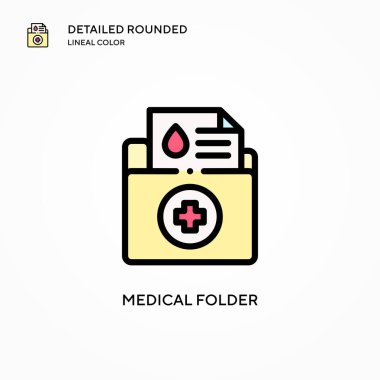 Tıbbi dizin vektör simgesi. Modern vektör illüstrasyon kavramları. Düzenlemesi ve kişiselleştirmesi kolay.