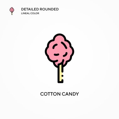 Pamuk helva ikonu. Modern vektör illüstrasyon kavramları. Düzenlemesi ve kişiselleştirmesi kolay.