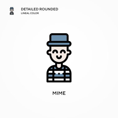 Pandomim vektör simgesi. Modern vektör illüstrasyon kavramları. Düzenlemesi ve kişiselleştirmesi kolay.