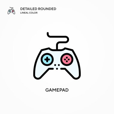 Gamepad vektör simgesi. Modern vektör illüstrasyon kavramları. Düzenlemesi ve kişiselleştirmesi kolay.