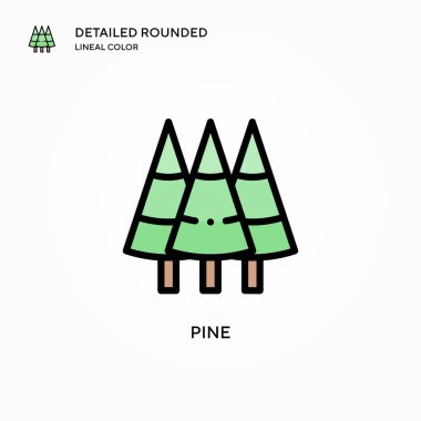 Çam vektör simgesi. Modern vektör illüstrasyon kavramları. Düzenlemesi ve kişiselleştirmesi kolay.