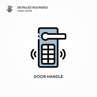 Kapı kolu vektör simgesi. Modern vektör illüstrasyon kavramları. Düzenlemesi ve kişiselleştirmesi kolay.