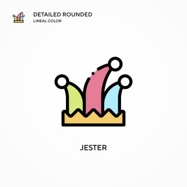 Soytarı vektör simgesi. Modern vektör illüstrasyon kavramları. Düzenlemesi ve kişiselleştirmesi kolay.