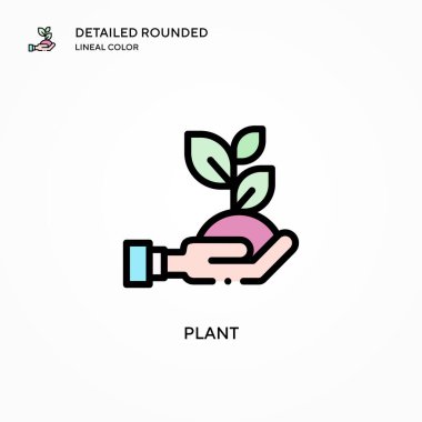 Bitki vektör simgesi. Modern vektör illüstrasyon kavramları. Düzenlemesi ve kişiselleştirmesi kolay.