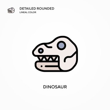 Dinozor vektör ikonu. Modern vektör illüstrasyon kavramları. Düzenlemesi ve kişiselleştirmesi kolay.