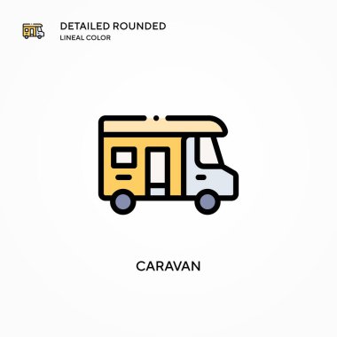 Kervan vektör simgesi. Modern vektör illüstrasyon kavramları. Düzenlemesi ve kişiselleştirmesi kolay.