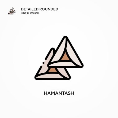 Hamantash vektör simgesi. Modern vektör illüstrasyon kavramları. Düzenlemesi ve kişiselleştirmesi kolay.