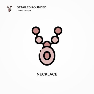 Kolye vektör simgesi. Modern vektör illüstrasyon kavramları. Düzenlemesi ve kişiselleştirmesi kolay.