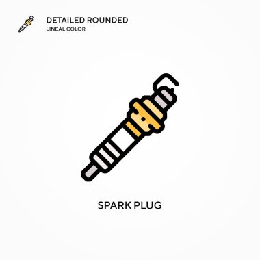 Buji vektör simgesini ateşle. Modern vektör illüstrasyon kavramları. Düzenlemesi ve kişiselleştirmesi kolay.