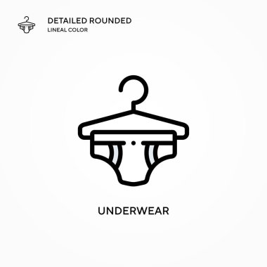 İç çamaşırı vektör simgesi. Modern vektör illüstrasyon kavramları. Düzenlemesi ve kişiselleştirmesi kolay.