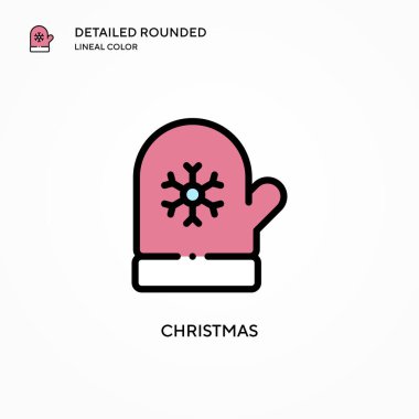 Noel vektör ikonu. Modern vektör illüstrasyon kavramları. Düzenlemesi ve kişiselleştirmesi kolay.
