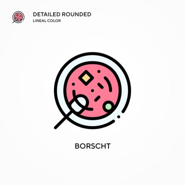 Borş vektör simgesi. Modern vektör illüstrasyon kavramları. Düzenlemesi ve kişiselleştirmesi kolay.