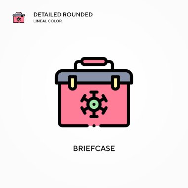 Evrak çantası vektör simgesi. Modern vektör illüstrasyon kavramları. Düzenlemesi ve kişiselleştirmesi kolay.