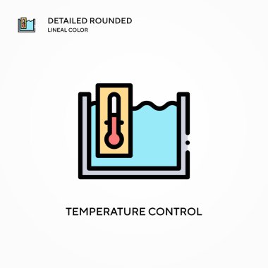 Sıcaklık kontrol vektör simgesi. Modern vektör illüstrasyon kavramları. Düzenlemesi ve kişiselleştirmesi kolay.
