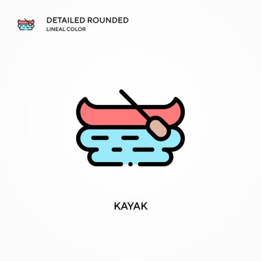 Kano vektör simgesi. Modern vektör illüstrasyon kavramları. Düzenlemesi ve kişiselleştirmesi kolay.