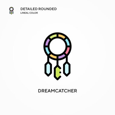 Rüya Avcısı vektör simgesi. Modern vektör illüstrasyon kavramları. Düzenlemesi ve kişiselleştirmesi kolay.