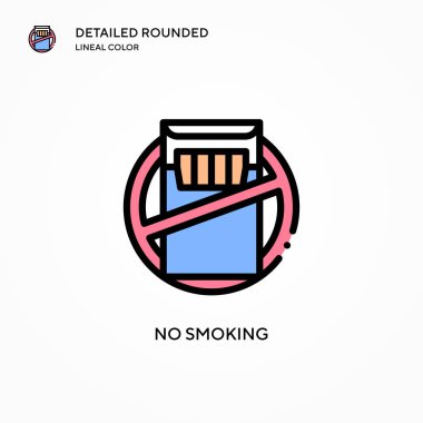 Dumanı tüten vektör simgesi yok. Modern vektör illüstrasyon kavramları. Düzenlemesi ve kişiselleştirmesi kolay.