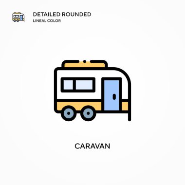 Kervan vektör simgesi. Modern vektör illüstrasyon kavramları. Düzenlemesi ve kişiselleştirmesi kolay.