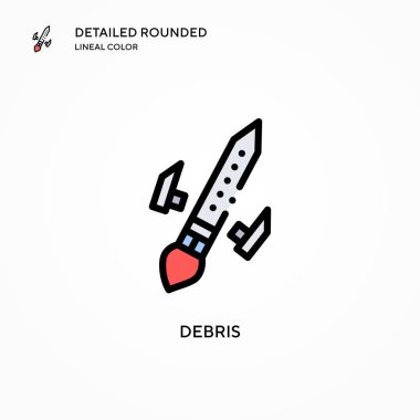 Enkaz vektör simgesi. Modern vektör illüstrasyon kavramları. Düzenlemesi ve kişiselleştirmesi kolay.