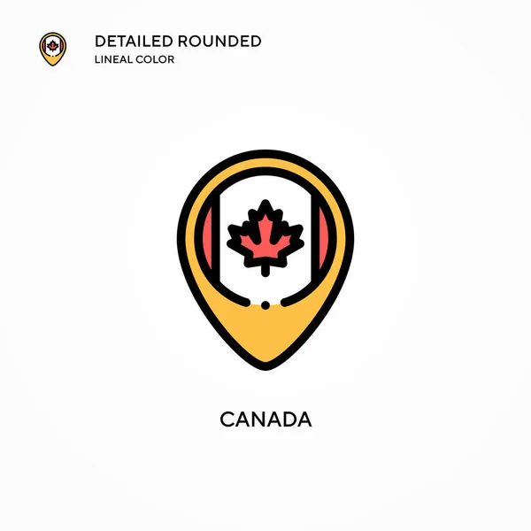 Canada Vector Icon Conceptos Modernos Ilustración Vectorial Fácil Editar Personalizar — Vector de stock