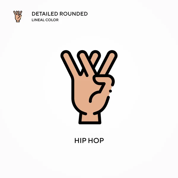 Hip Hop Vector Icono Conceptos Modernos Ilustración Vectorial Fácil Editar — Archivo Imágenes Vectoriales