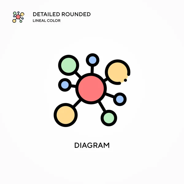Icône Vectorielle Diagramme Concepts Modernes Illustration Vectorielle Facile Modifier Personnaliser — Image vectorielle